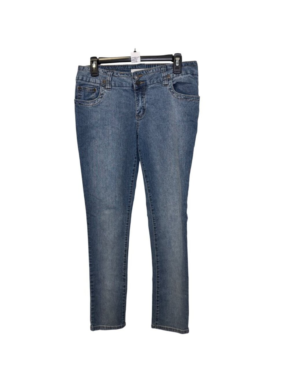 VTG Y2K Hydraulic Jeans NIKKI Sz 13/14 Straight Leg Stretch LowRise Flap Pocket